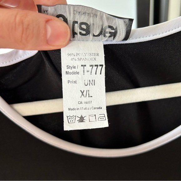 [L/XL] Vintage NWT Black Tank Summer Mini Dress With White Ruffle Edges Women’s - Picture 9 of 9